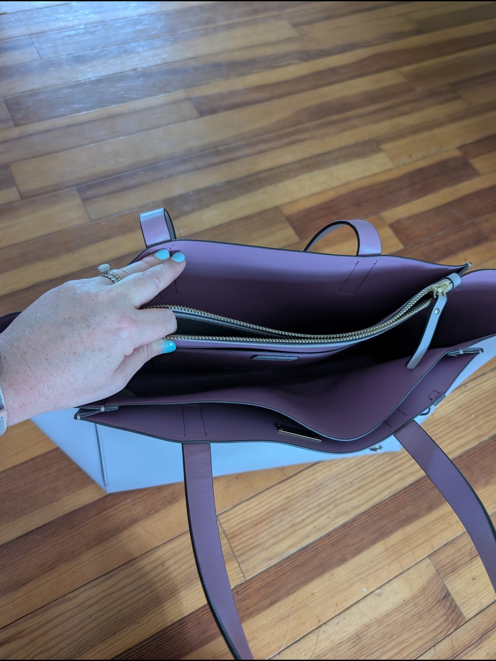 Kate Spade Lavender Tote Bag with Tag - Picture 3 of 6